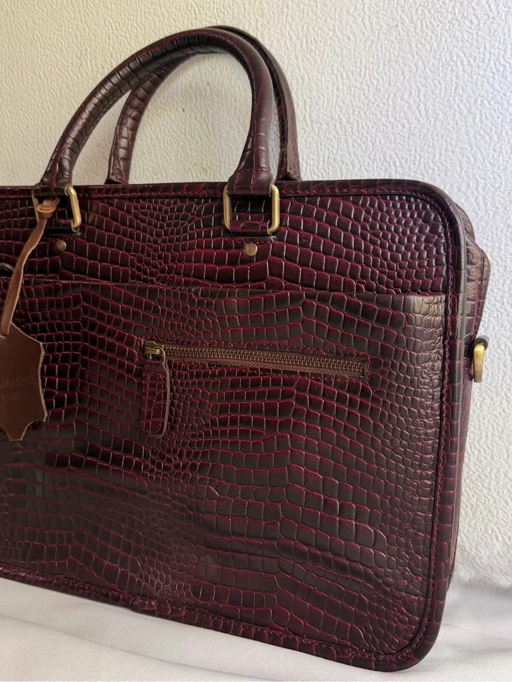 REONN DARLING Laptop Genuine Leather Bag 15 Inch Briefcase for‎ Men | NEW